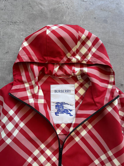 Burberry Red Nova Check Nylon Jacket. FA : 276 | MEDIUM, Multicoloured