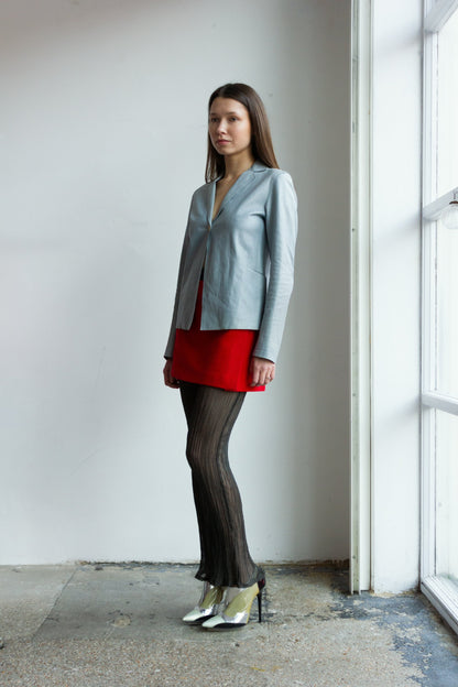 Baby blue Jil Sander leather jacket