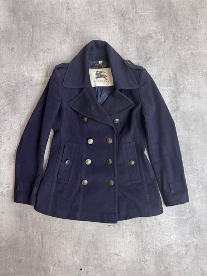 Burberry London Wool Double Breasted Trench Coat