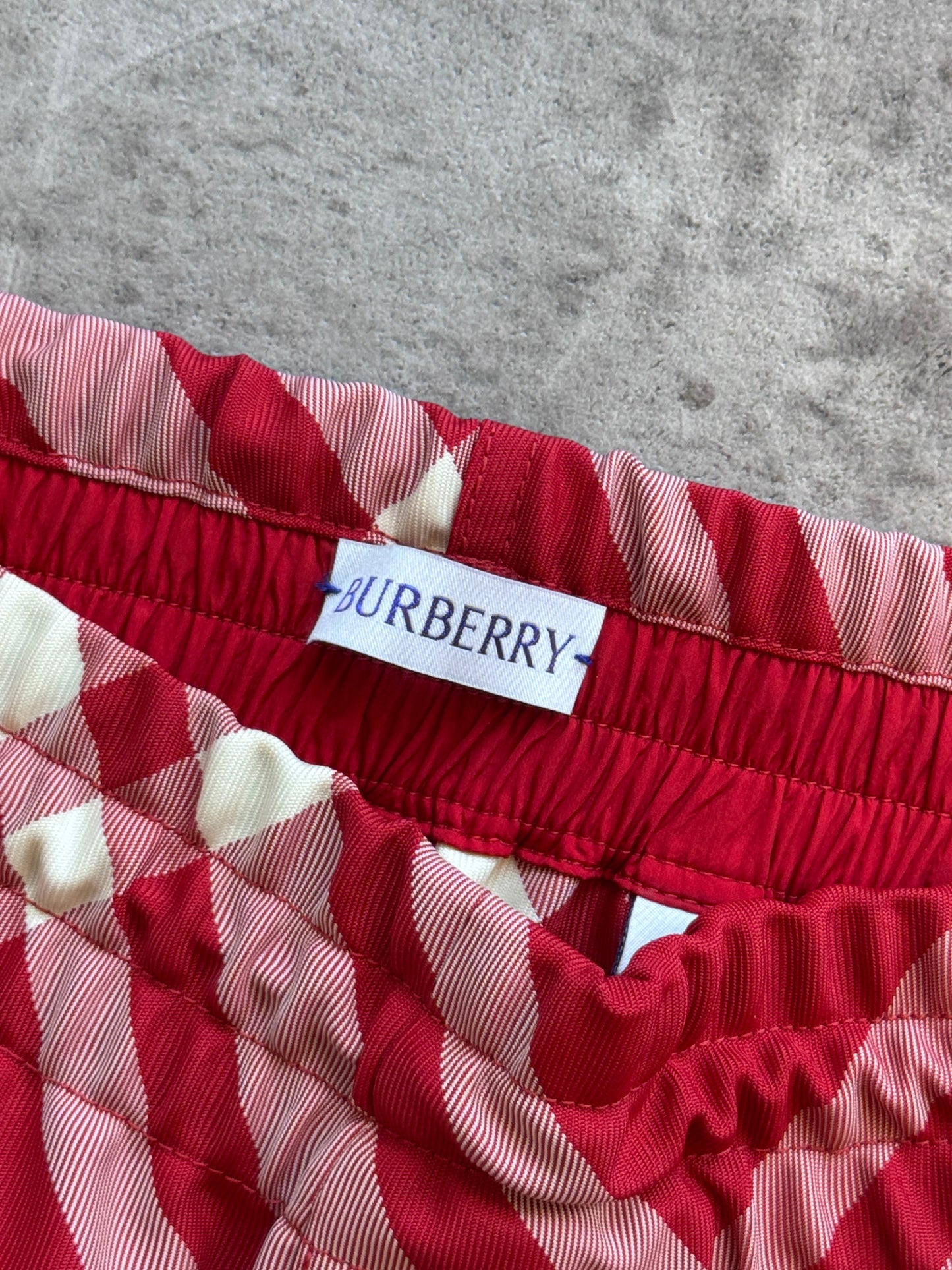 Burberry Red Nova Check Nylon Cargo Trousers. FA : 276 | 30", Multicoloured