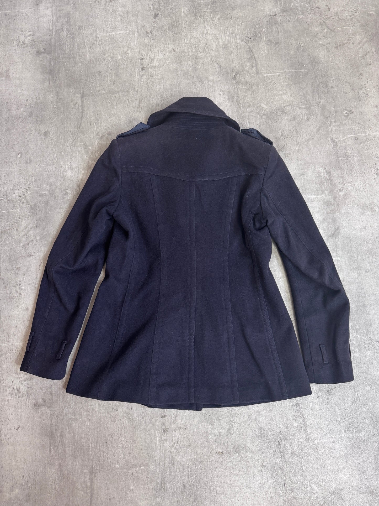 Burberry London Wool Double Breasted Trench Coat