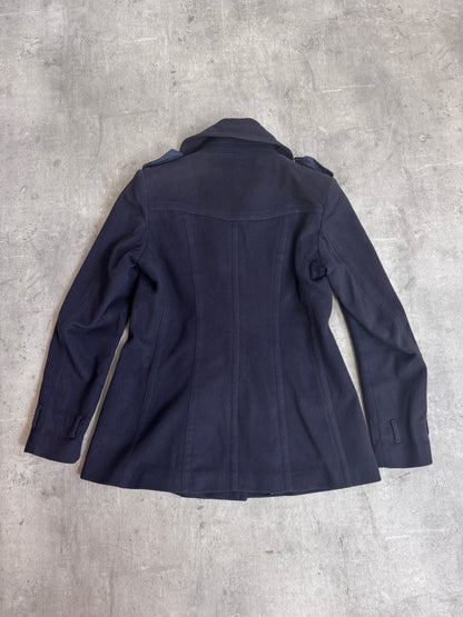 Burberry London Wool Double Breasted Trench Coat