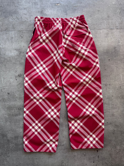 Burberry Red Nova Check Nylon Cargo Trousers. FA : 276 | 30", Multicoloured
