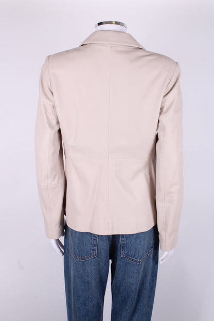 Part Two Leather Blazer Cream 8 | O/S, Cream