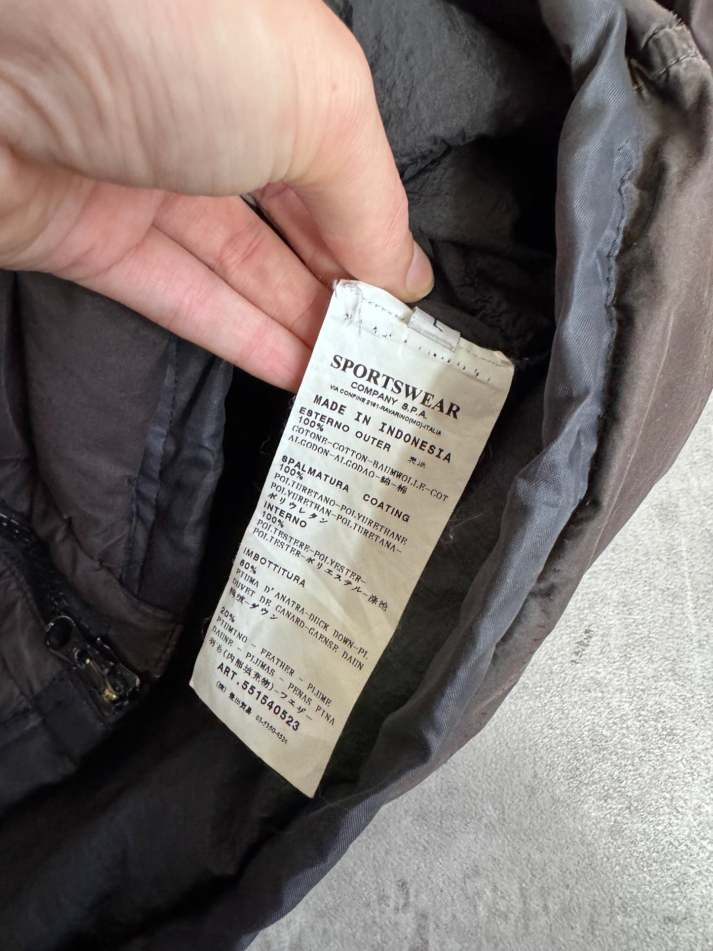 A/W 2011 Stone Island Garment Dyed Down C Jacket