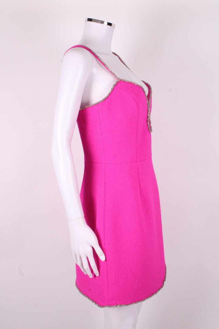 Rebecca Vallance Cristina Embellished Mini Dress Pink 12 | O/S, Pink