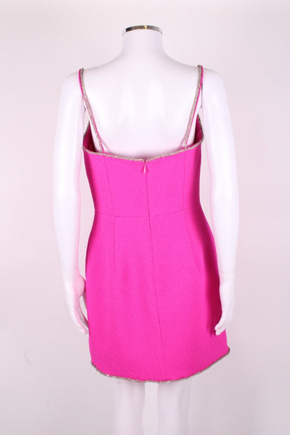 Rebecca Vallance Cristina Embellished Mini Dress Pink 12 | O/S, Pink