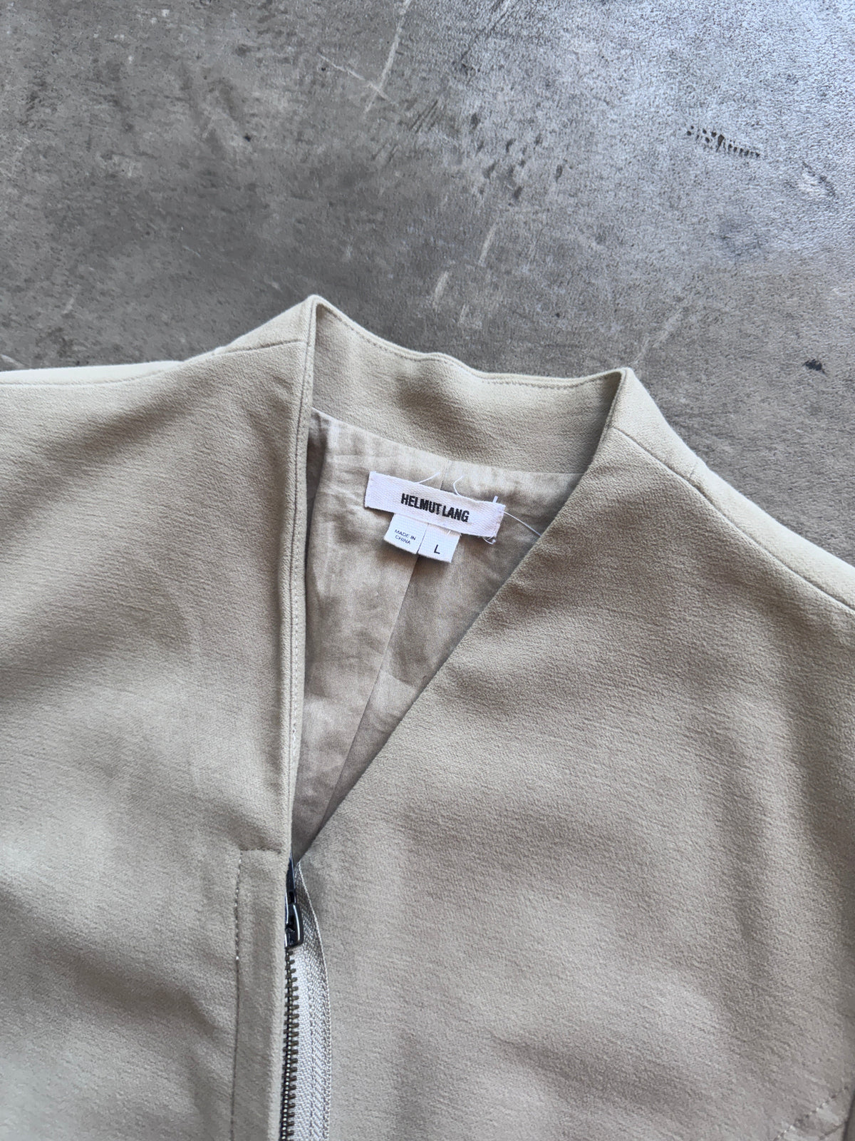Helmut Lang Curved Zip Up Coat. FA : 276 | LARGE, Multicoloured