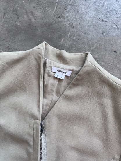Helmut Lang Curved Zip Up Coat. FA : 276 | LARGE, Multicoloured