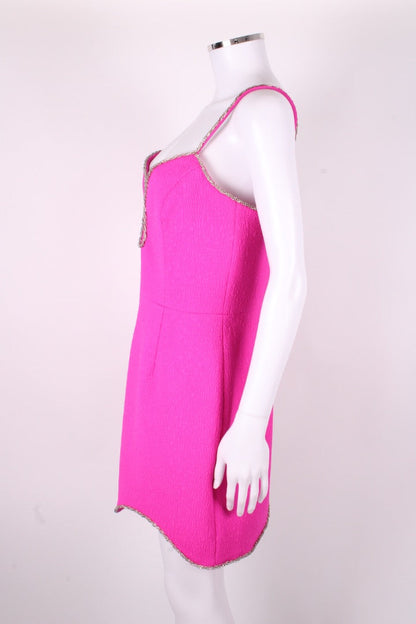 Rebecca Vallance Cristina Embellished Mini Dress Pink 12 | O/S, Pink