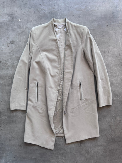 Helmut Lang Curved Zip Up Coat. FA : 276 | LARGE, Multicoloured