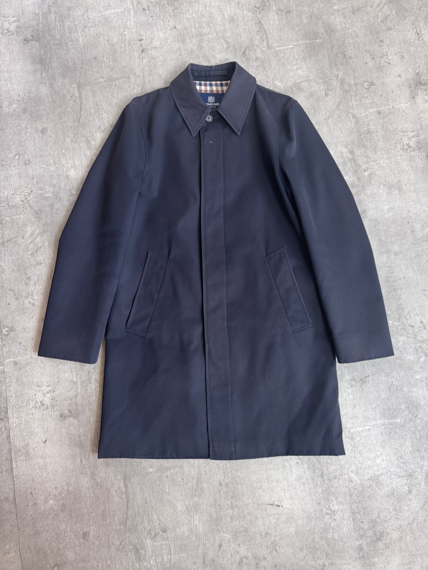 Aquascutum Navy Trench Coat