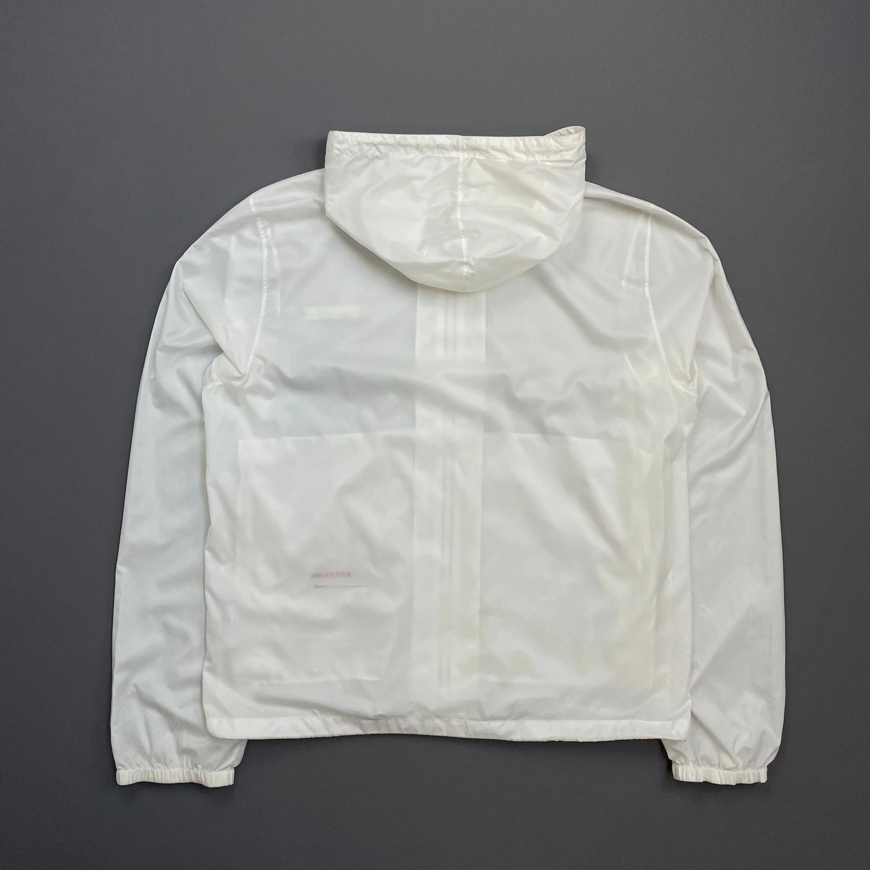 Prada Sport White 2007 Lightweight Nylon Hooded Windbreaker Jacket