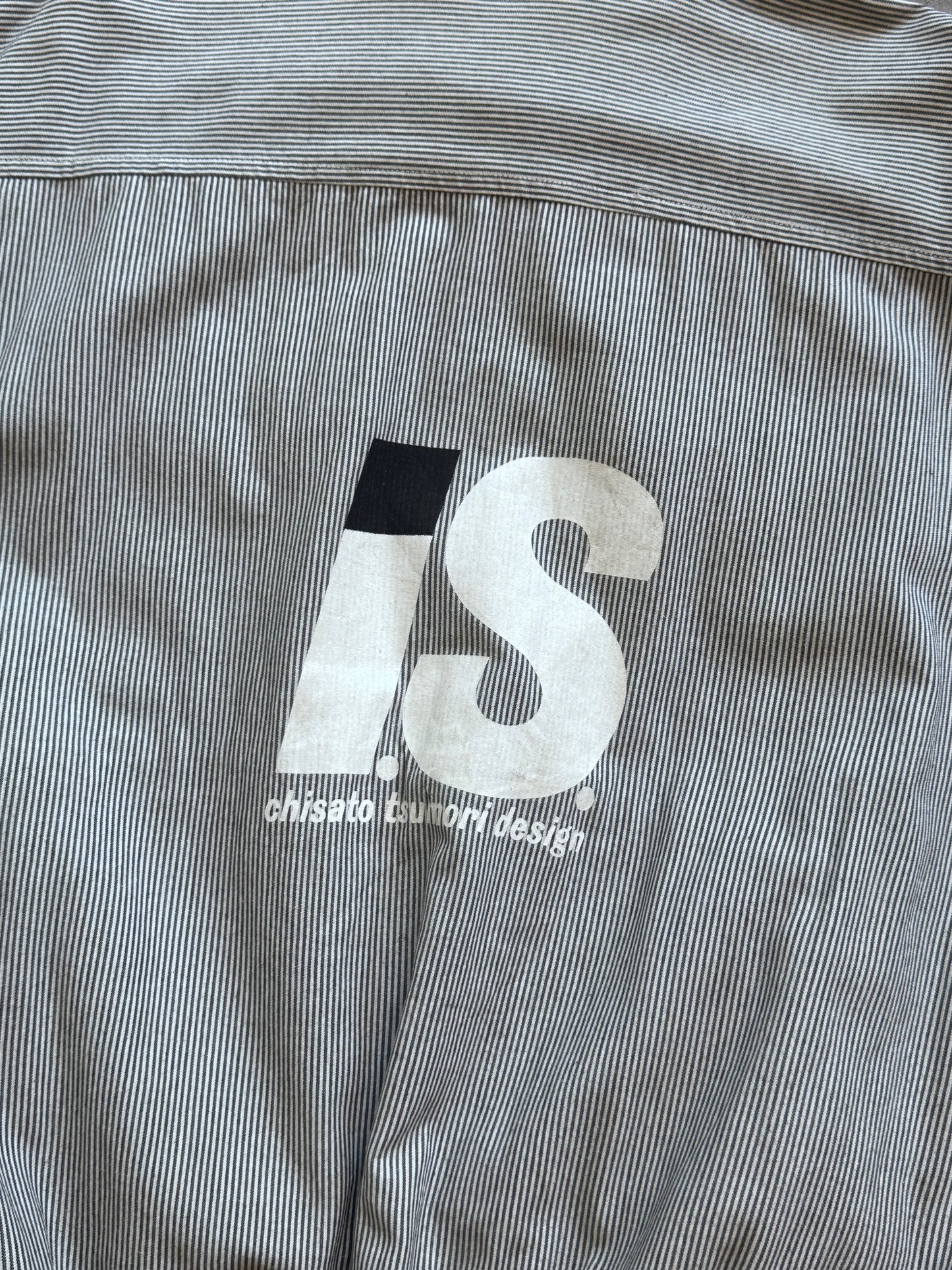 Issey Miyake Pinstrtipe Tsumori Chisato Reversible Bomber Jacket. FA : 276 | Large, Multicoloured