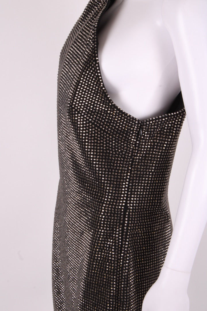Roland Mouret Diamonte One Shoulder Dress Black 12 | Medium, Black