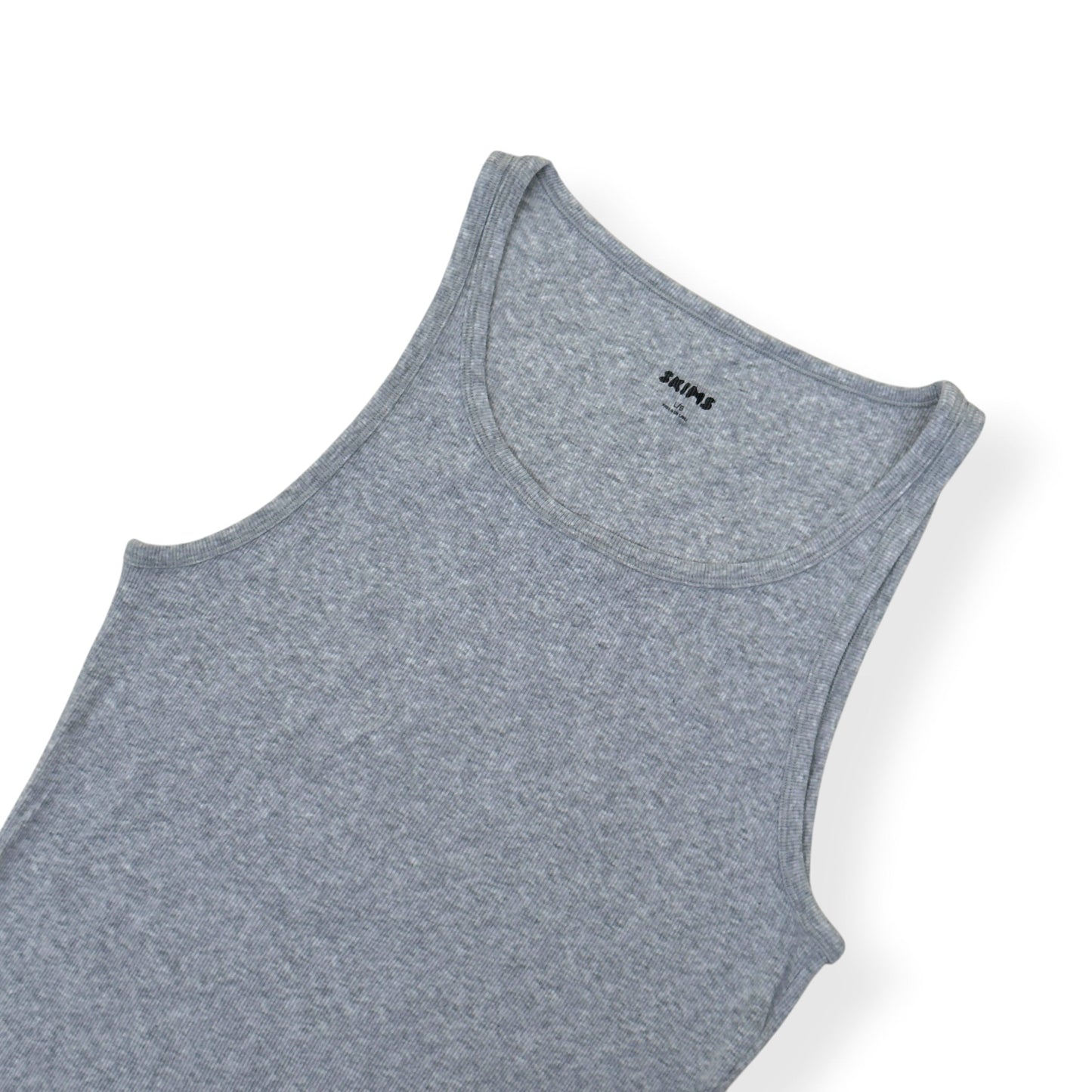 SKIMS RIBBED TANK TOP GREY L | Large, Grey