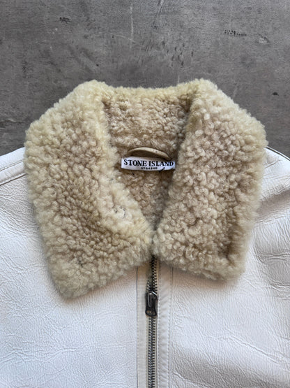AW 2006 Stone Island Shearling Sheepskin Leather Jacket. FA : 276 | Large, Multicoloured