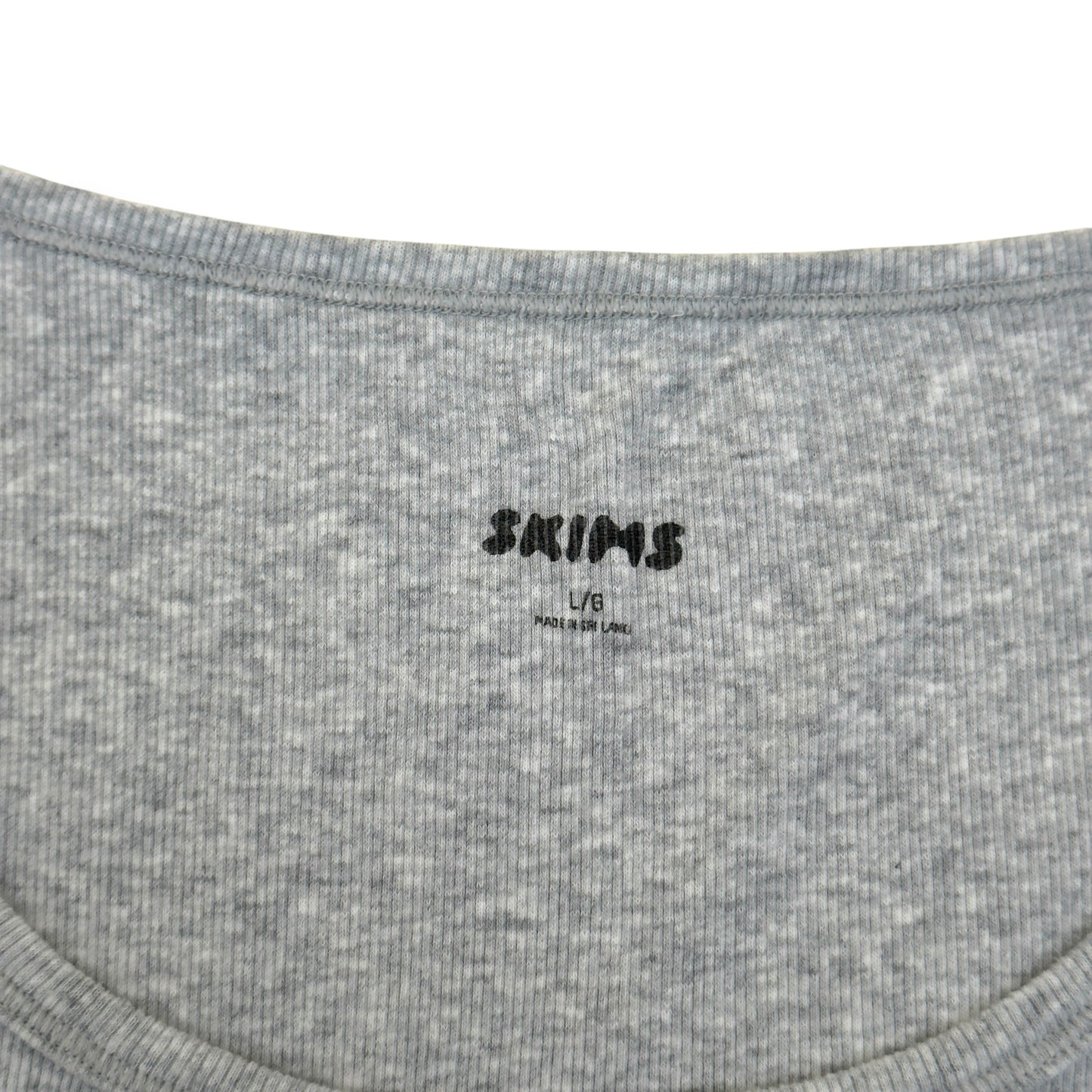 SKIMS RIBBED TANK TOP GREY L | Large, Grey