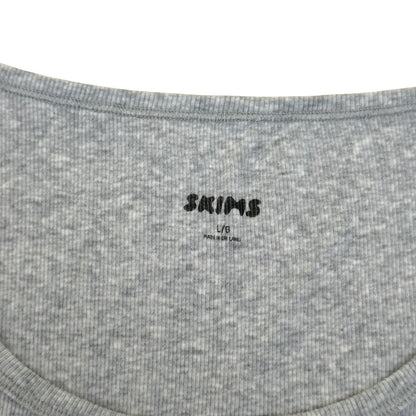 SKIMS RIBBED TANK TOP GREY L | Large, Grey