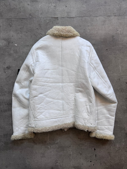 AW 2006 Stone Island Shearling Sheepskin Leather Jacket. FA : 276 | Large, Multicoloured