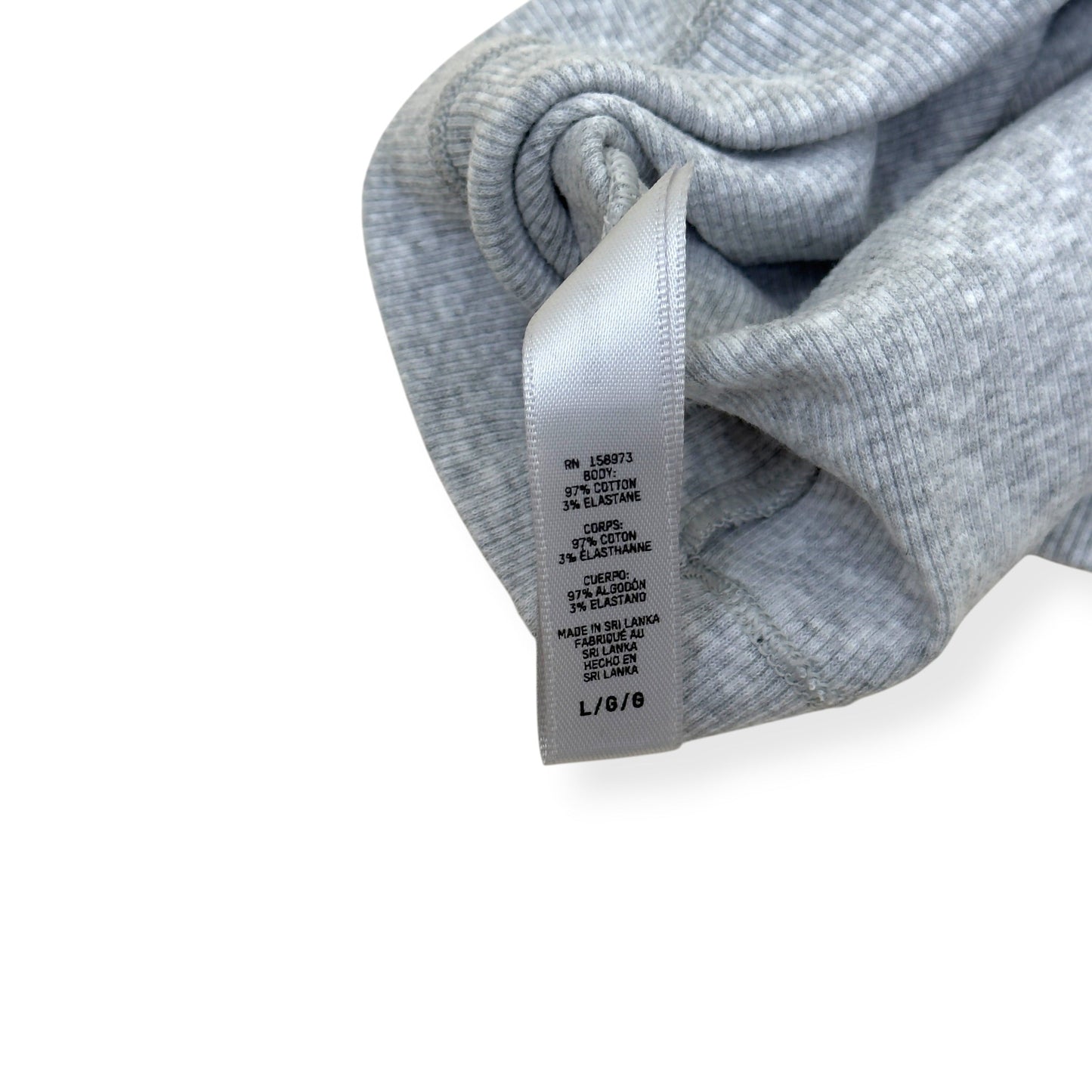 SKIMS RIBBED TANK TOP GREY L | Large, Grey