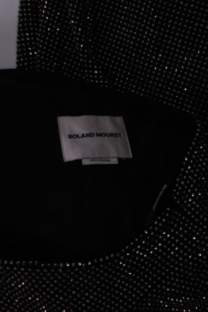 Roland Mouret Diamonte One Shoulder Dress Black 12 | Medium, Black