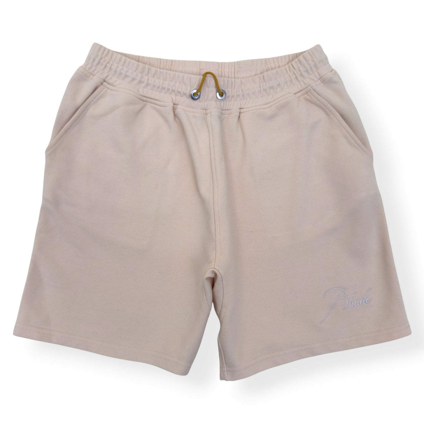 RHUDE EMRODERED LOGO SHORTS SAND XL | XL, Red