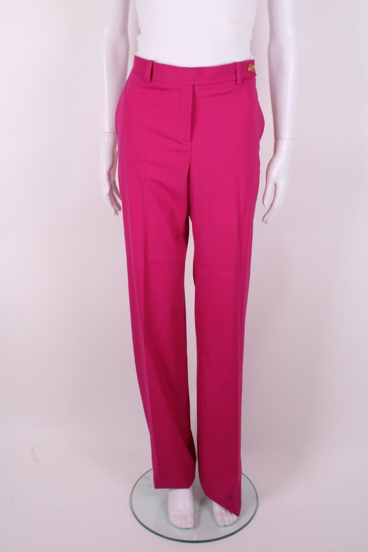 Versace Medusa Button Trousers Pink 8 | Medium, Pink