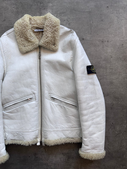AW 2006 Stone Island Shearling Sheepskin Leather Jacket. FA : 276 | Large, Multicoloured