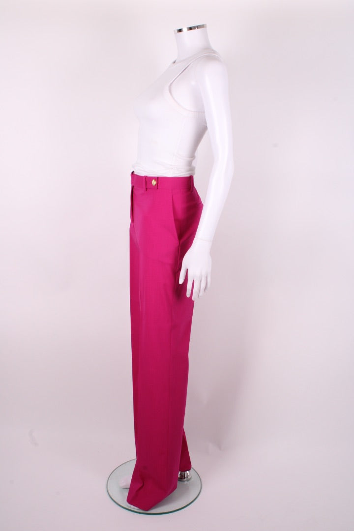 Versace Medusa Button Trousers Pink 8 | Medium, Pink