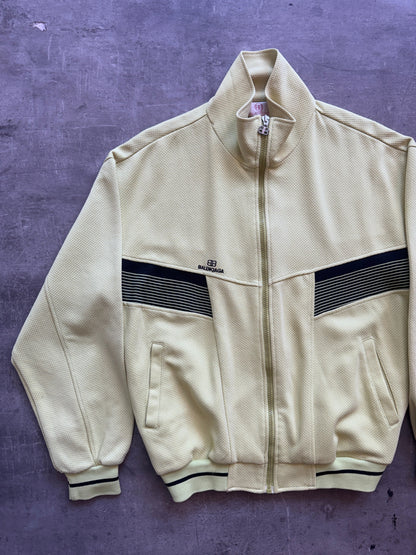 Balenciaga Waffle Track Jacket. FA : 276 | Small, Pale Yellow