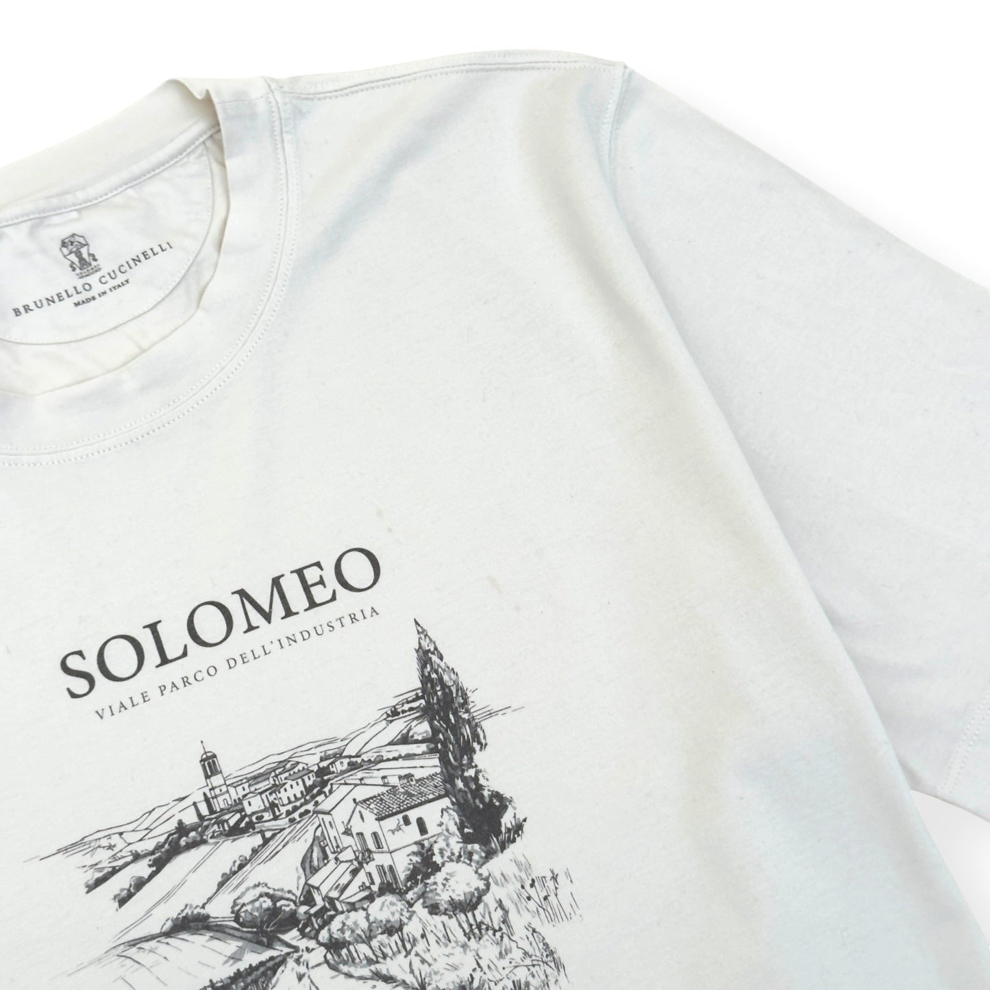 BRUNELLO CUCINELLI SOLOMEO VILLAGE COTTON T-SHIRT WHITE  XL | XL, White