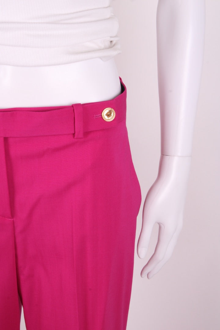 Versace Medusa Button Trousers Pink 8 | Medium, Pink