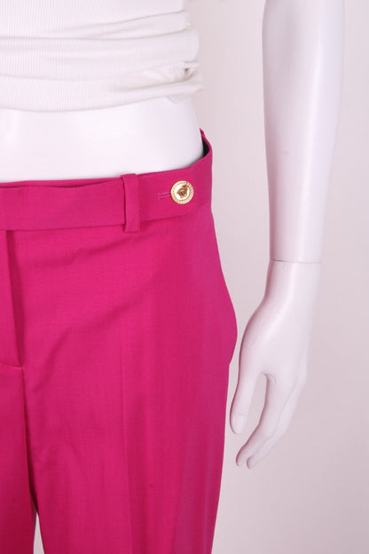 Versace Medusa Button Trousers Pink 8 | Medium, Pink