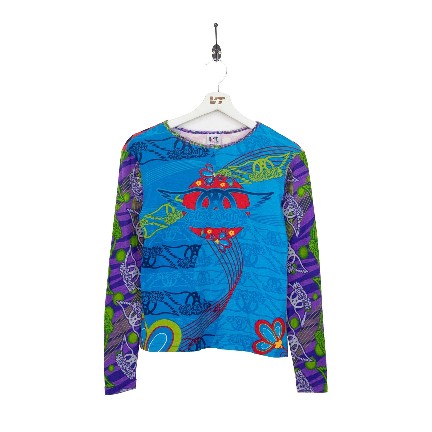 Aerosmith Multi Abstract Print Long Sleeve Tee