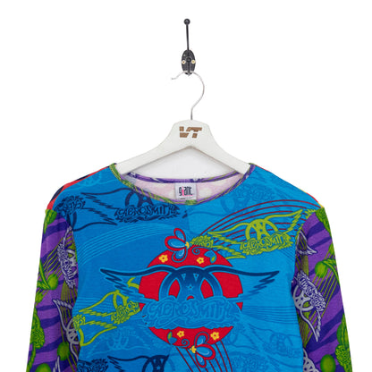 Aerosmith Multi Abstract Print Long Sleeve Tee