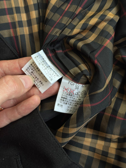 Burberry Blue Label Leather Buckle Detail Fitted Blouson