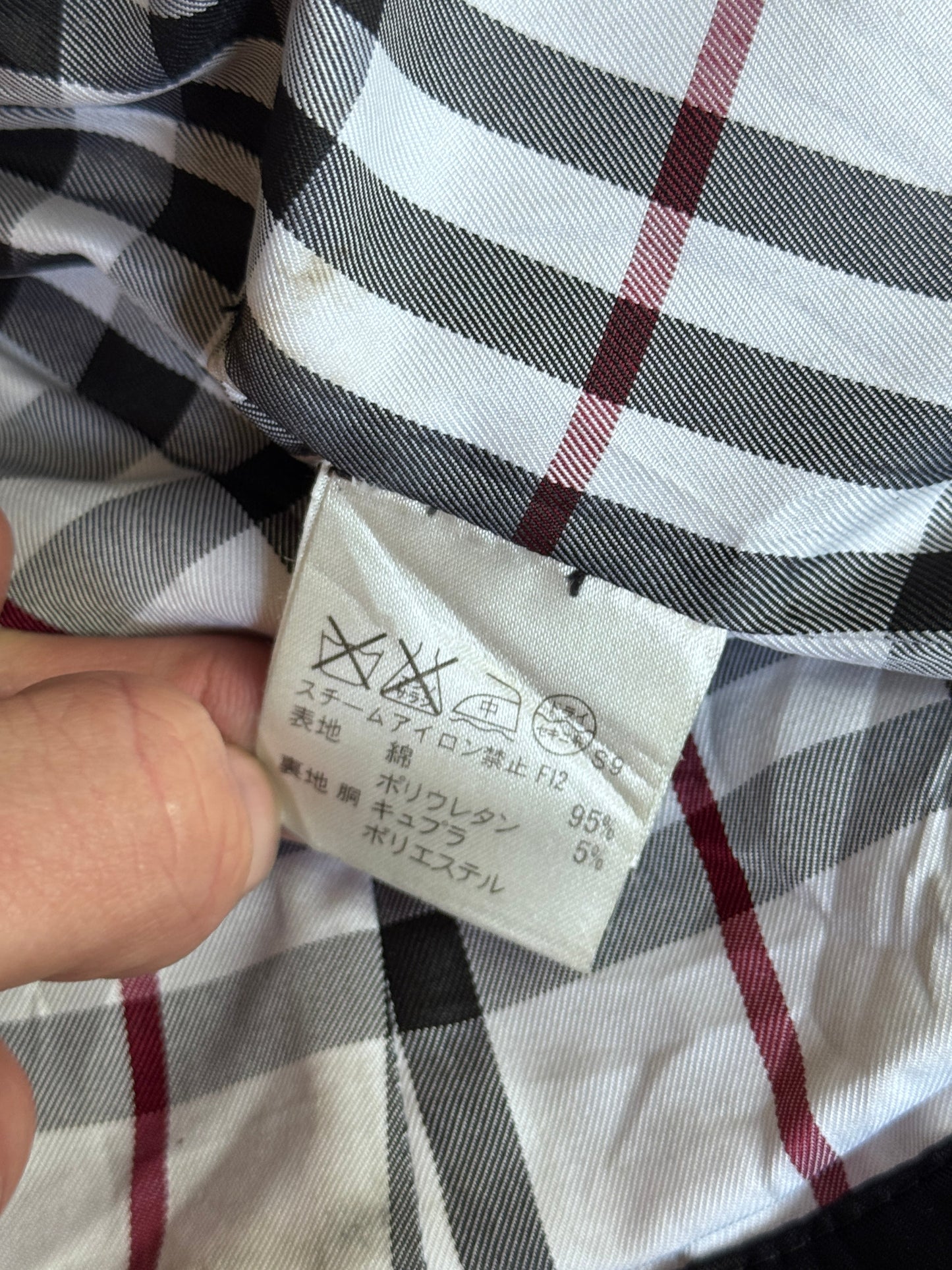 Burberry Black Label Open Collar Lightweight Cropped Trench Jacket