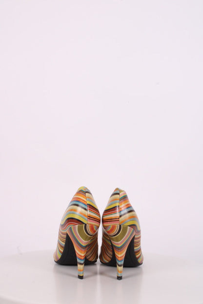 Paul Smith Vintage Stripe Print Heels Multi 38 | O/S, Red