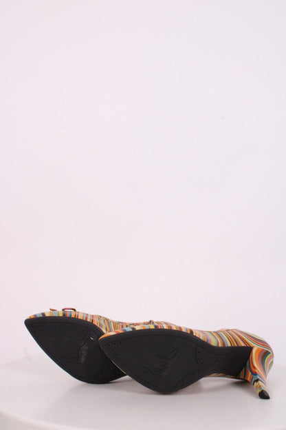 Paul Smith Vintage Stripe Print Heels Multi 38 | O/S, Red