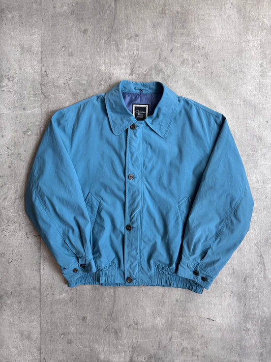 1990's Christian Dior Teal Blue Bomber Blouson