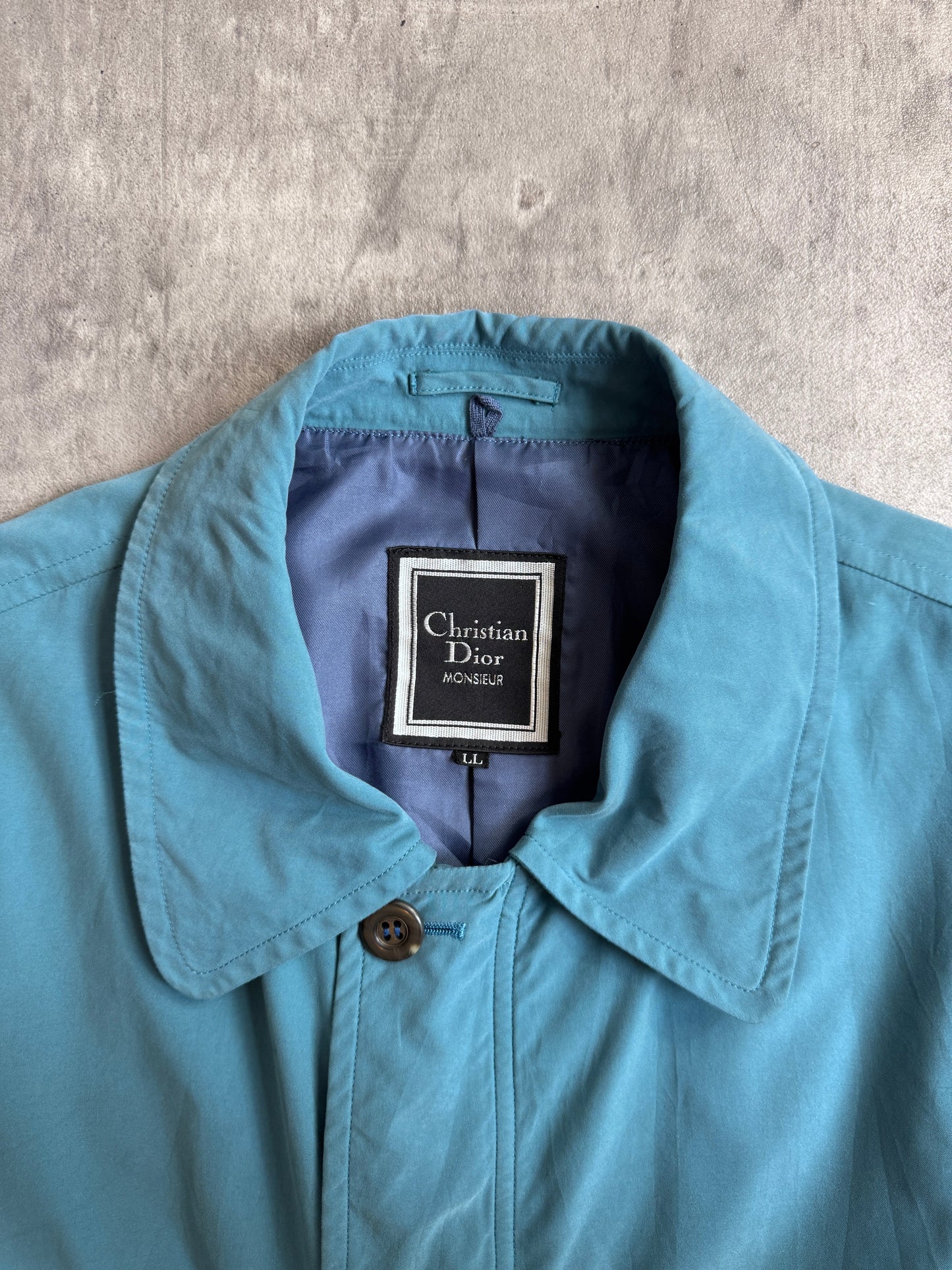 1990's Christian Dior Teal Blue Bomber Blouson