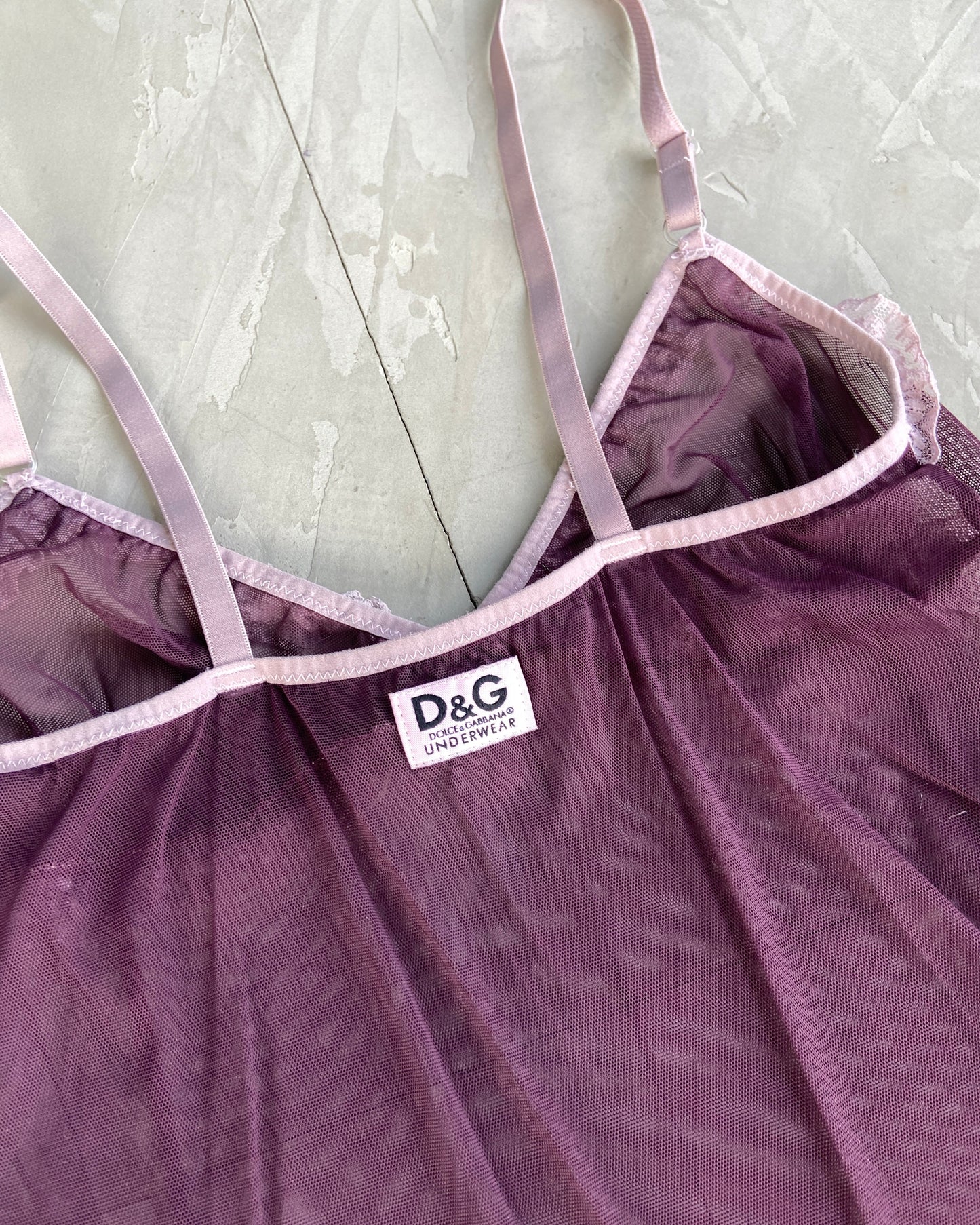 DOLCE & GABBANA D&G LINGERIE LACE VEST TOP - S/M