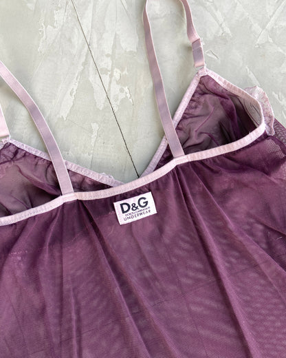 DOLCE & GABBANA D&G LINGERIE LACE VEST TOP - S/M