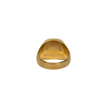 Gold Black Square Ring | O/S, Black