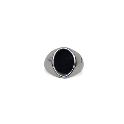 Silver Oval Signet Ring | O/S, Silver
