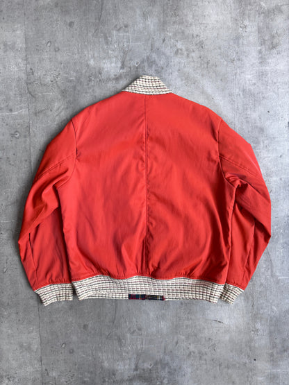 Missoni Sport Plaid Lined Orange Bomber Jacket
