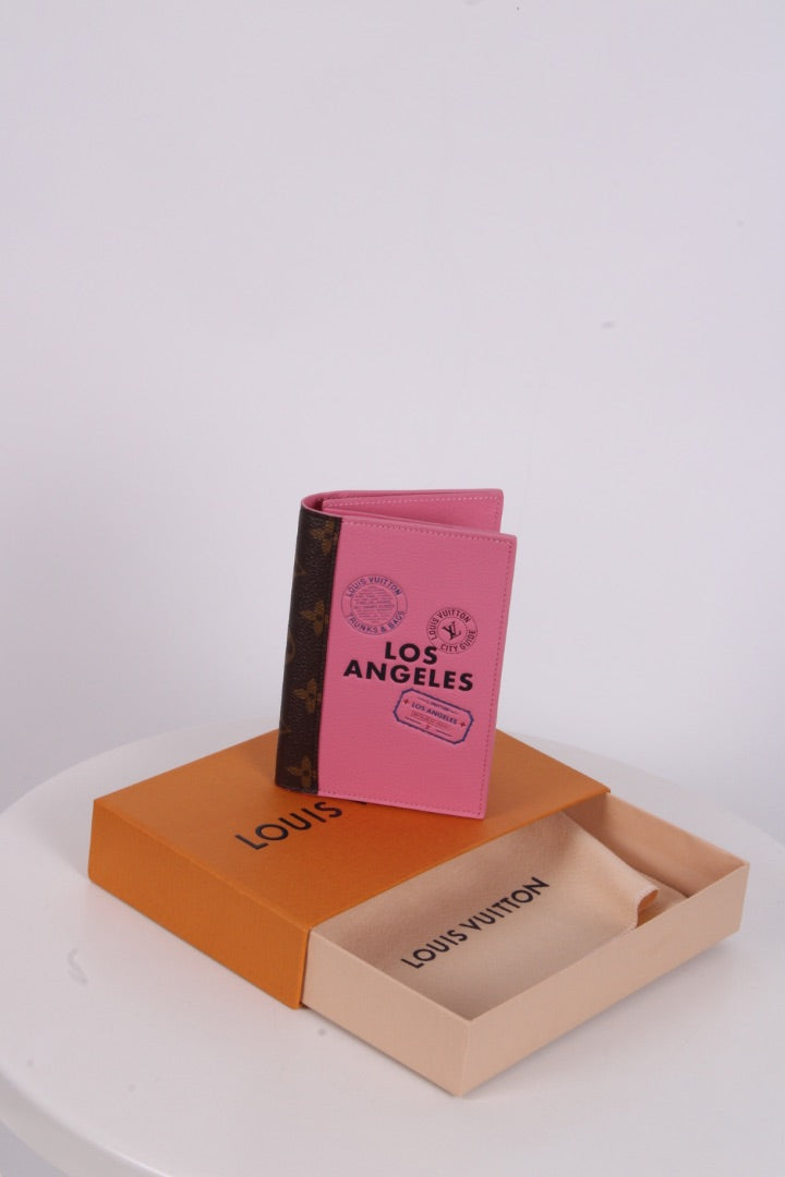 Louis Vuitton Los Angeles Passport Holder Tan/ Pink | O/S, Tan/Pink