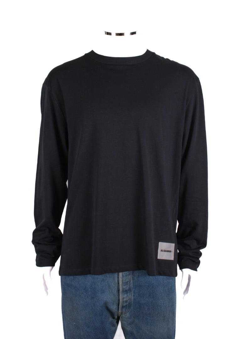 Jil Sander+ L/S Logo Patch Top Navy XXL | XXL, Navy