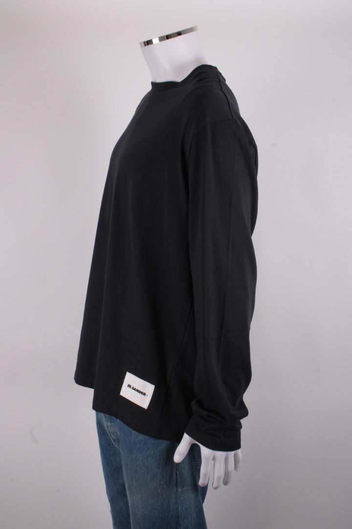 Jil Sander+ L/S Logo Patch Top Navy XXL | XXL, Navy